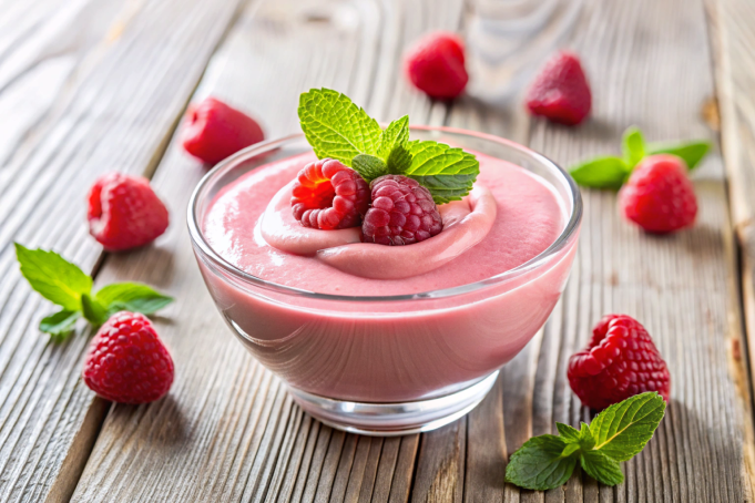 Raspberry pudding